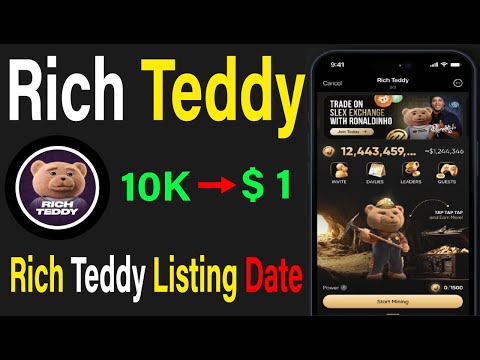 Rich Teddy Listing Date & Withdrawal | Rich Teddy Airdrop Eligibility New Update| #crypto  #yescoin