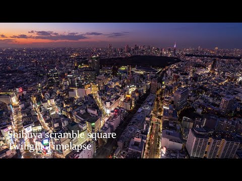 渋谷スクランブルスクエア展望台「渋谷スカイ」からの夕景タイムラプス