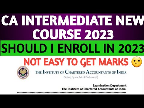 |Should CA Intermedite Students Opt New CA syllabus 2023 Or Not| New Twist 🤔 |