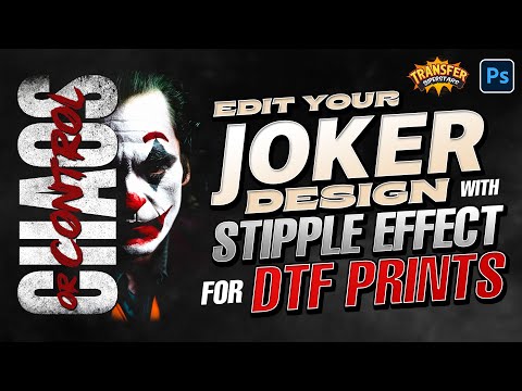 Edit Your Joker Design with Stipple Effect for DTF Prints