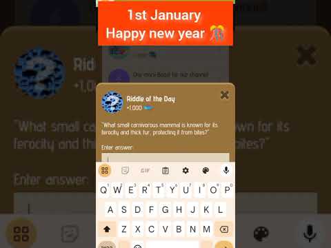 Zoo Riddle 1ST January 2024 #zoorebus of the day 1st #dailycombo #notpixel