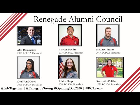 Former BCSGA Presidents Announce Renegade Alumni Council - Opening Day 2020