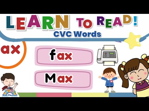 CVC WORDS "a" | "ax" Word Family | Reading Phonics for Kids