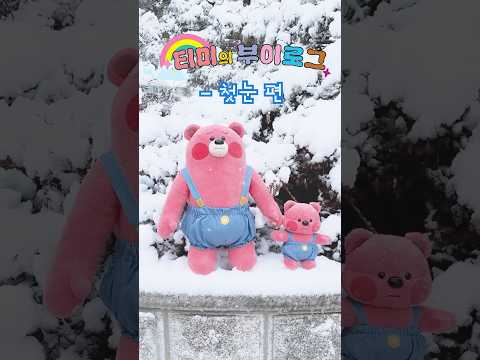 첫눈이다!!!🌨 눈사람 만드는 티미의 V-Log☃️ㅣ부끄티미의 부이로그 2탄ㅣNEW 엉뚱발랄 콩순이와 친구들