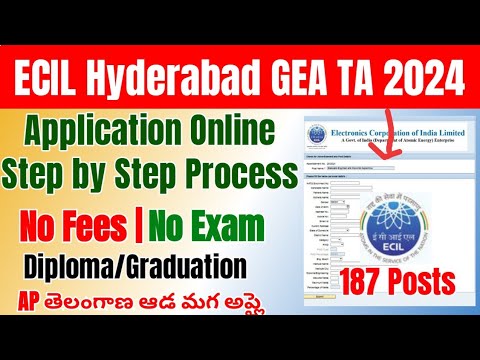 ECIL GEA TA Apply Online 2024|ECIL GEA & TA Application Online Process Telugu|How to apply ECIL GEA