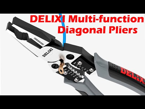 DELIXI Multi-function Diagonal Pliers Pointed-nose Pliers Special Electrician Wire Drawing And ...