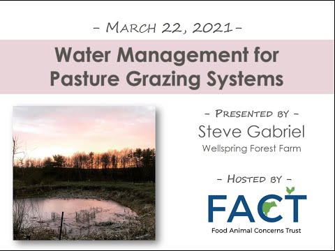 Water Management for Pasture Grazing Systems Webinar