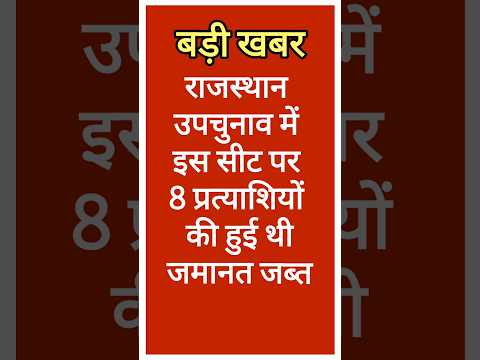 Rajasthan Upchunav में इस सीट पर 8 प्रत्याशियों की हुई जमानत जप्त, 3 प्रत्याशी ही जमानत बचा पाए,