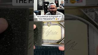 An autograph card of THE PRESIDENT?!? 🇺🇸🤯 He pulled a 1/1 cut signature of Thomas Jefferson! 😅