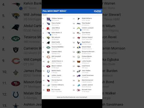 NFL Mock Draft Week 17 #trending #nfl #mockdraft