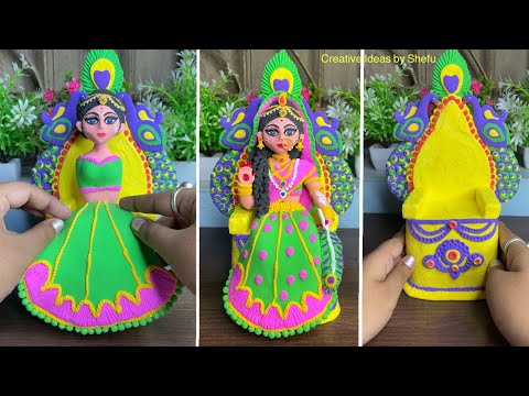 DIY how to make Radha Rani idol with clay || क्ले से राधा रानी जी का मूर्ति बनाना सीखे आसानी से