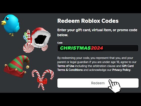 ALL NEW CHRISTMAS 2024 Roblox Promo Codes For FREE ROBLOX ITEMS