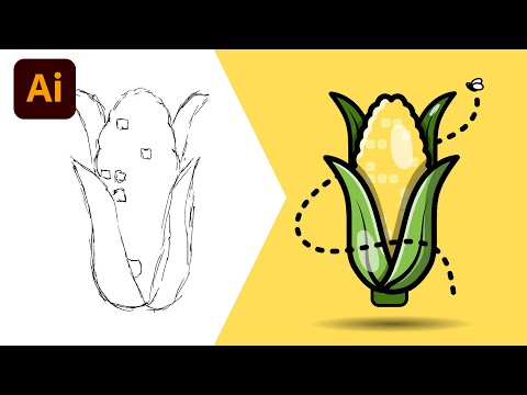 Corn! Sketch to Vector (Adobe Illustrator iPad)