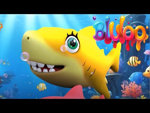 Baby Shark Dance | Colorful Shark Song | BluLoo Nursery Rhymes & Kids Songs