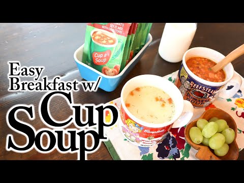 Easy Breakfast w/ Cup Soup! Refill, Eating sound, ASMR, Lifestyle, Bible