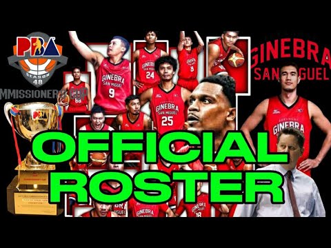 BARANGAY GINEBRA OFFICIAL ROSTER | PBA COMMISSIONER'S CUP 2024