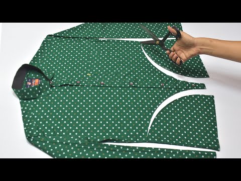 HOW To Transform a men's Shirt Into a Style Frock Easily!