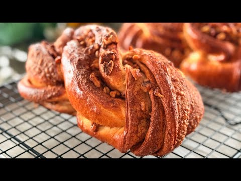 新手友好！肉桂核桃辫子面包,，2小时搞定|Beginner-Friendly Cinnamon Walnut Braid Bread Recipe in 2 hours