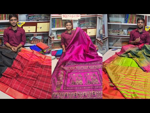 Mangalgiri Silk Saree Price | Bishnupuri Ikkat | Ikkat Saree | Mangalgiri Saree | Wh us - 9064262150