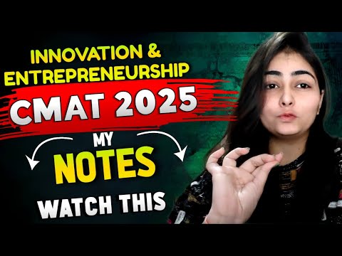 My Handwritten Notes📑 on Innovation & Entrepreneurship| Complete syllabus in one video | Cmat 2025📚📖