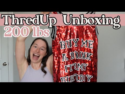 ThredUp 200 lbs Mystery Clothing Unboxing PART 2 | Tons of Donations