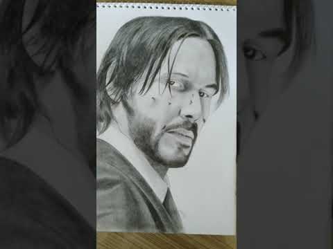 Drawing John Wick | Keanu Reeves | #sketchart #drawing