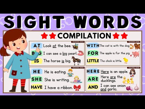 SIGHT WORDS SENTENCES COMPILATION | PRACTICE READING ENGLISH | LEARN TO READ | TEACHING MAMA