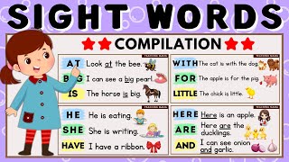 SIGHT WORDS SENTENCES COMPILATION | PRACTICE READING ENGLISH | LEARN TO READ | TEACHING MAMA