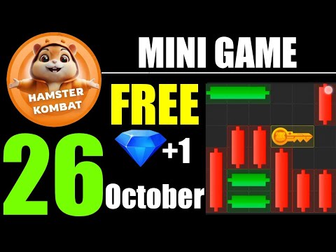 26 October 💎 Hamster kombat Mini-Game (Puzzle Solved) Slow Step by Step #minigame #hamsterkombat