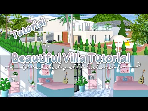 Beautiful Villa Tutorial ✨🪴 : Sakura School Simulator