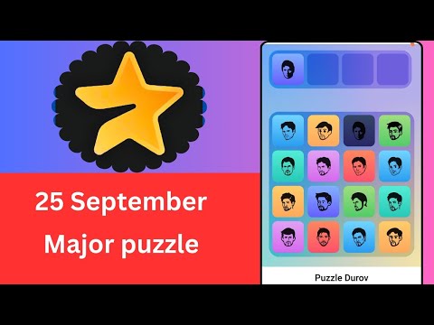 25 September Major puzzle durov Solved Today |Major Daily combo card 25 September | Major puzzle