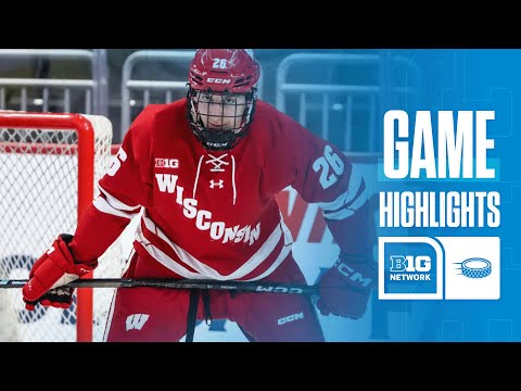 UCONN vs. Wisconsin | Highlights | Big Ten Hockey | 12/29/2024