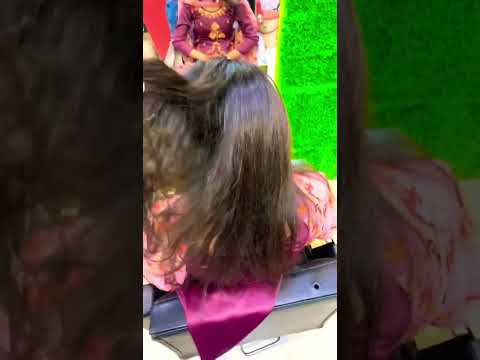 Hair straightening in Hair Lounge 12 salon #viral #shorts_video #viralvideo #hairstyle #youtubeshort