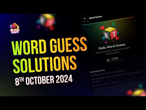 BLove DApp Daily Word Guess Answers | 8th October 2024 #BLoveDApp #BLOVE