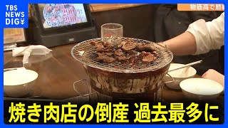 円安による仕入れ値高騰で焼き肉店の倒産過去最多…“節約意識”強まり物価高の中“値下げ競争”も｜TBS NEWS DIG