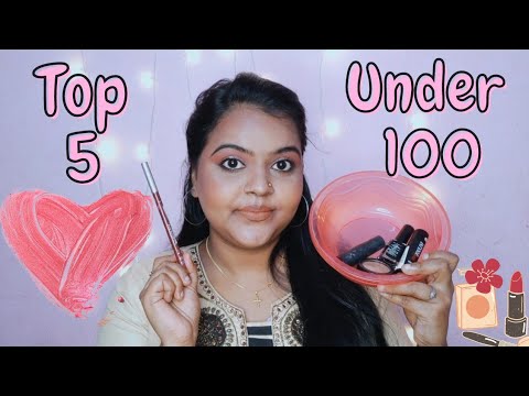 Top 5 Under 100 rs😍 Makeup for beginners 🔥 Cheapest makeup products