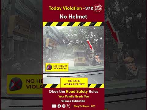 Today Violation 372 - Secure Your Ride with Helmet #otr #obeytherules #chennaitrafficpolice