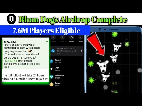 Blum Free Dogs Claim start  23 October | Blum new Dogs airdrop withdrawal | Blum dogs airdrop