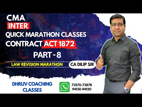 Indian Contract Act 1872 Marathon Revision | Contract Act 1872 Quick Revision | CMA Marathon Classes