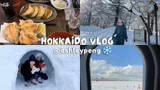 北海道VLOG❄️ 初次雪國旅行👨‍👩‍👧‍👧 小樽運河 狸小路 旭川一日遊 洞爺湖乃之風溫泉飯店🤍