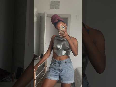 DIY Chrome Breastplate #diyfashion #whatiwore