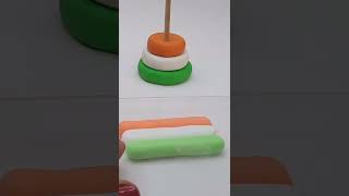 Indpendence Day Special Tri Colour Indian Flag Making With Clay.. #indiandoll #independenceday #diy