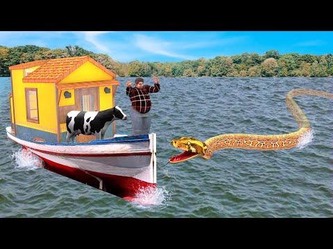 Giant Snake Rescue Boat House Comedy Hindi Kahani Hindi Stories Funny Boat Rescue Hindi Comedy Video