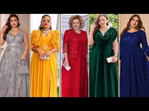 Beautiful Plus Size Mother of the Bride Dresses for 2024| Stunning Wedding Day Outfits