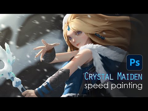 Crystal Maiden: speed painting (Time-lapse)