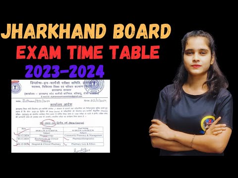 Jharkhand D. Pharm Second Year Time Table 2022-2024 Batch  ||