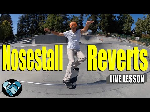 How to Nose Stall Revert on a skateboard BOTH Ways with Important Bonus Mini Ramp Trick Tips.