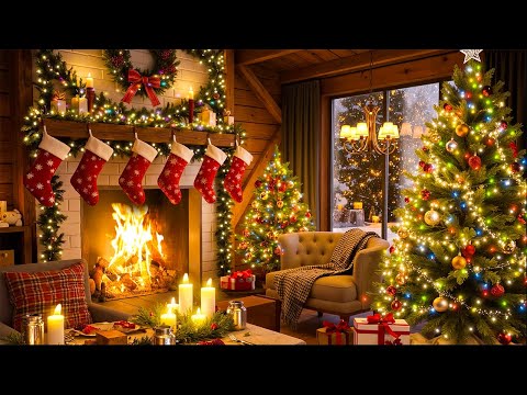 24/7 Beautiful Christmas Ambience 2025 🎁 Traditional Christmas Music Instrumentals 🎄 Cozy Fireplace