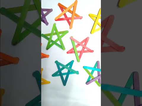 Christmas Stars using Ice cream sticks