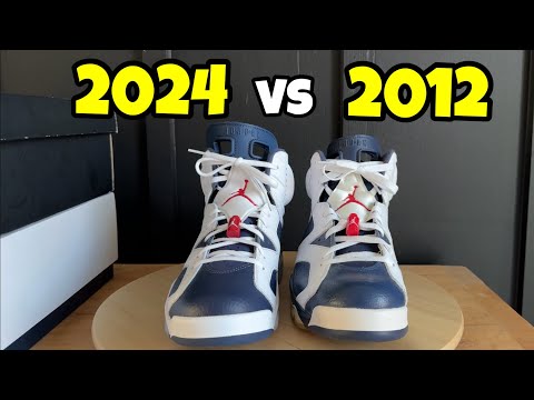 Air Jordan 6 Olympic Comparison 2024 vs 2012